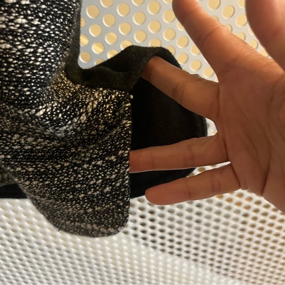 Vince Boxy cut Short-sleeve Knit Top Size M Grey/Black Cotton/wool Tweed - Picture 5 of 10